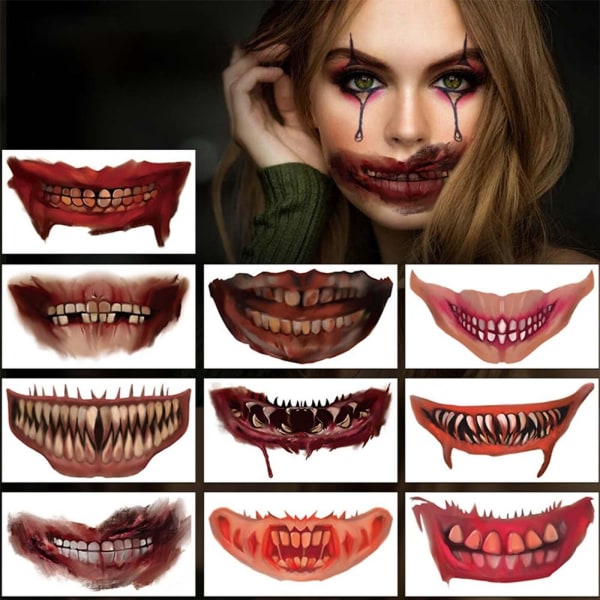 10st Muntatueringar - Halloween